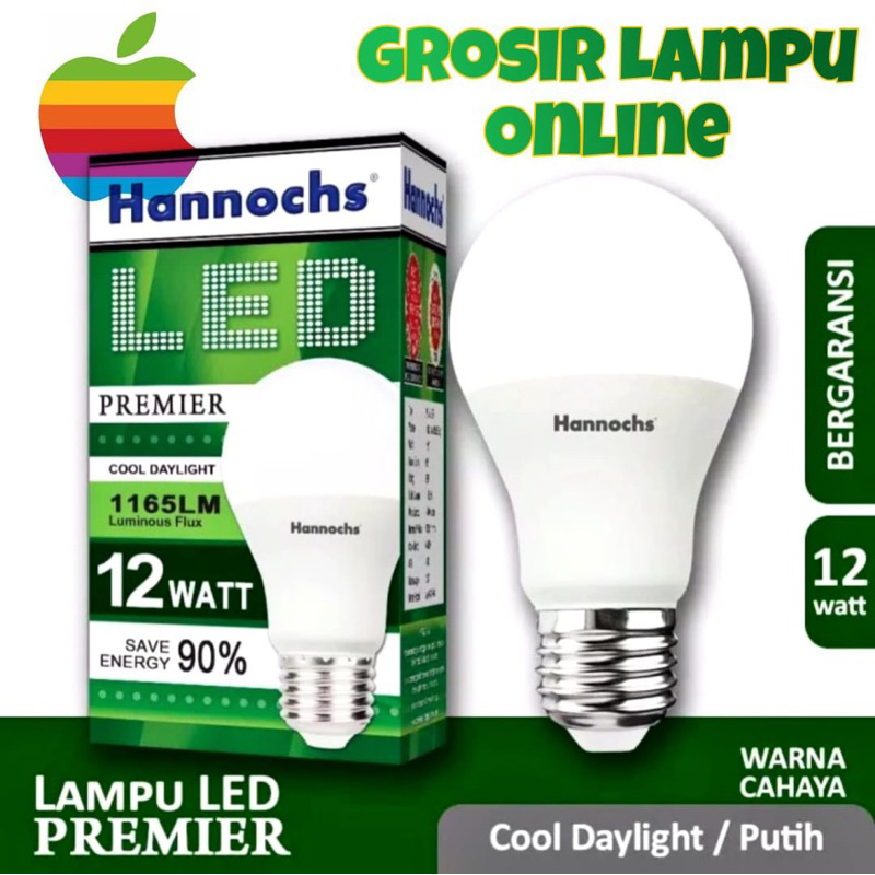 Jual Led Hannochs Premier 3w 5w 7w 9w 12w 15w 18w Bohlam Lampu