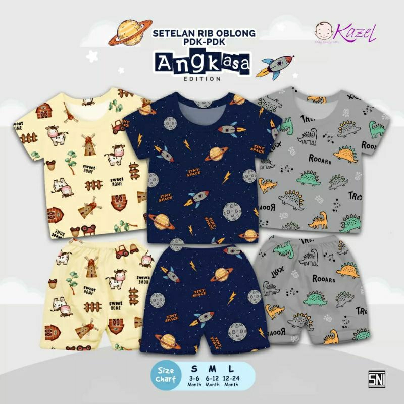 Jual Setelan Rib Angkasa Boy Series Kazel Shopee Indonesia