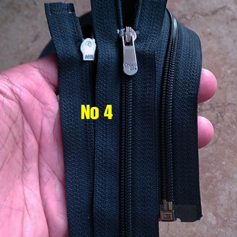 Jual Resleting YKK Zipper Korea Jaket Sweater Gigi Halus Hitam 42 s/d