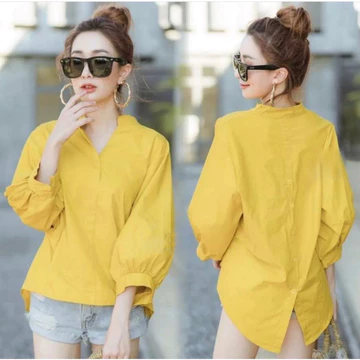 Atasan Fashion Wanita Korean Blouse Moga Blouse LD 110 Blouse Atasan Vneck Wanita
