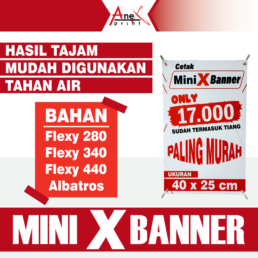Jual PRINT MINI X BANNER TERMURAH / CETAK MINI X BANNER 25 X 40 / MINI ...