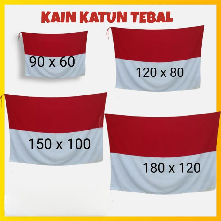 Jual Bendera Merah Putih Kain Katun Tebal Sangsaka Indonesia Hut