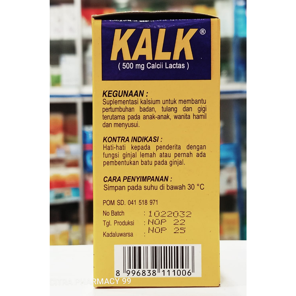 Jual Nellco Kalk 𝐈𝐒𝐈 𝟏𝟎𝟎 𝐓𝐀𝐁𝐋𝐄𝐓 - Suplemen Kalsium Untuk Tulang dan ...