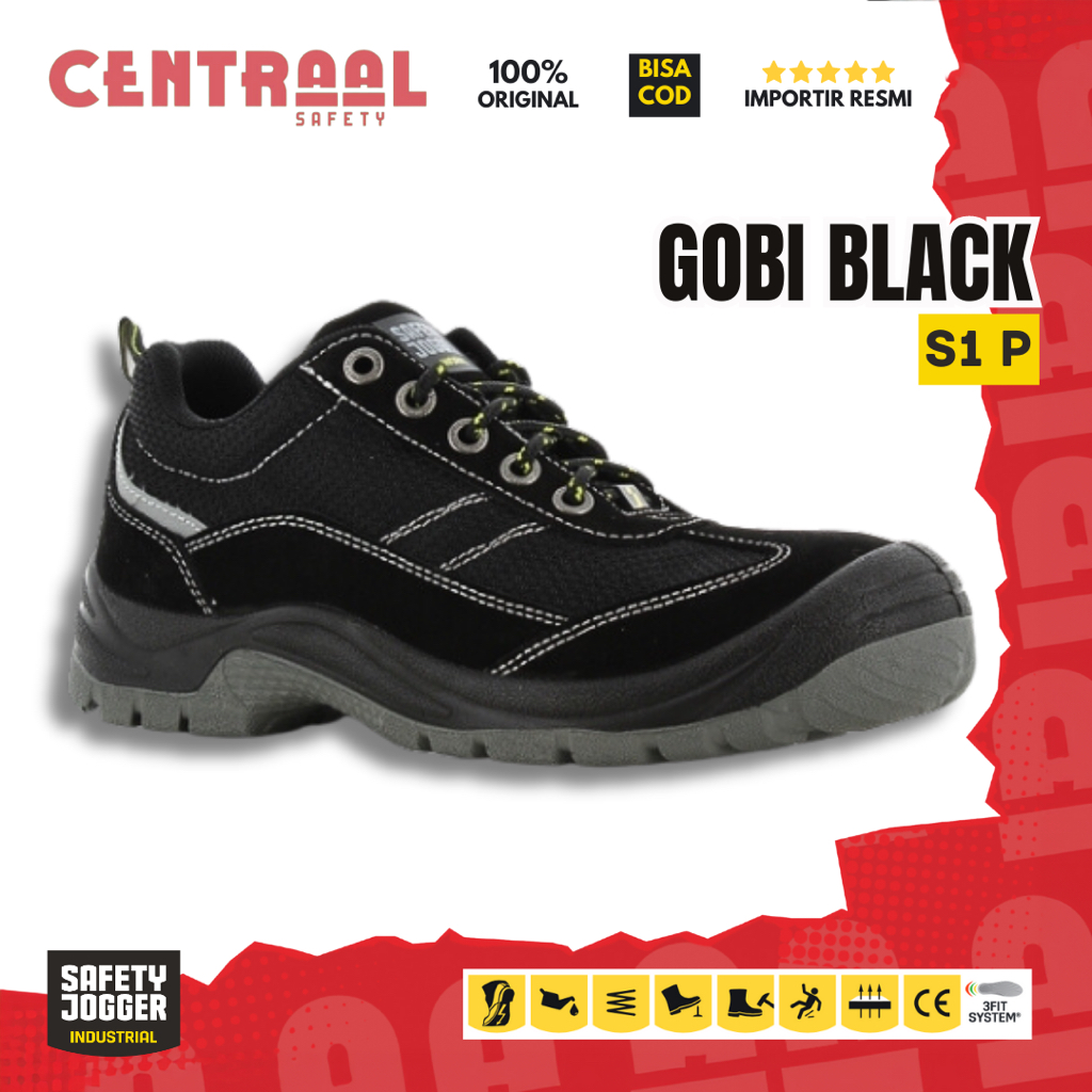 Jual Safety Jogger Gobi Black / Sepatu Safety Jogger Shopee Indonesia