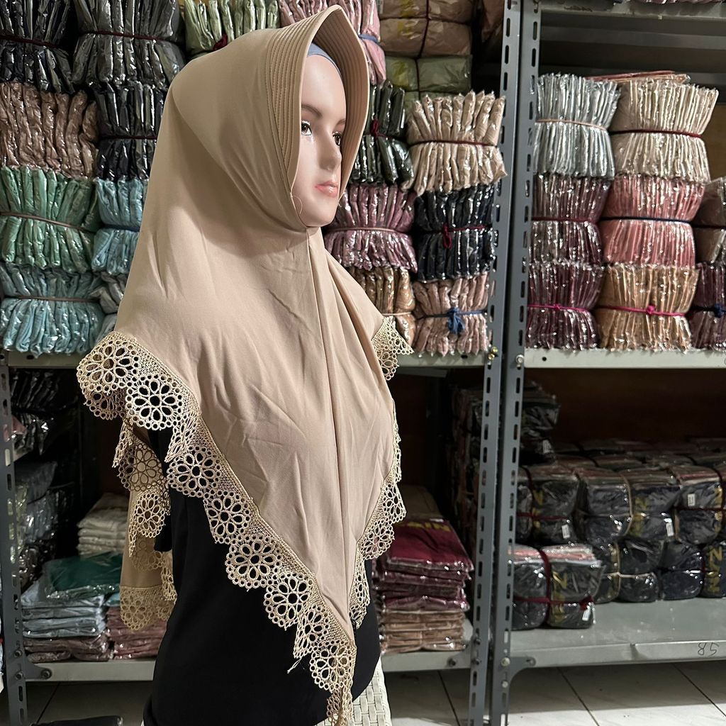 Jual Jilbab Instan Premium Hijab Mirza Mix Renda Ori Zain Collection ...