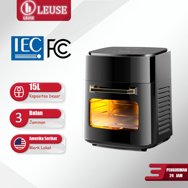 Jual LEUSE Air Fryer 15L Touch Screen / Kapasitas Tinggi 1400 Watt Shopee Indonesia
