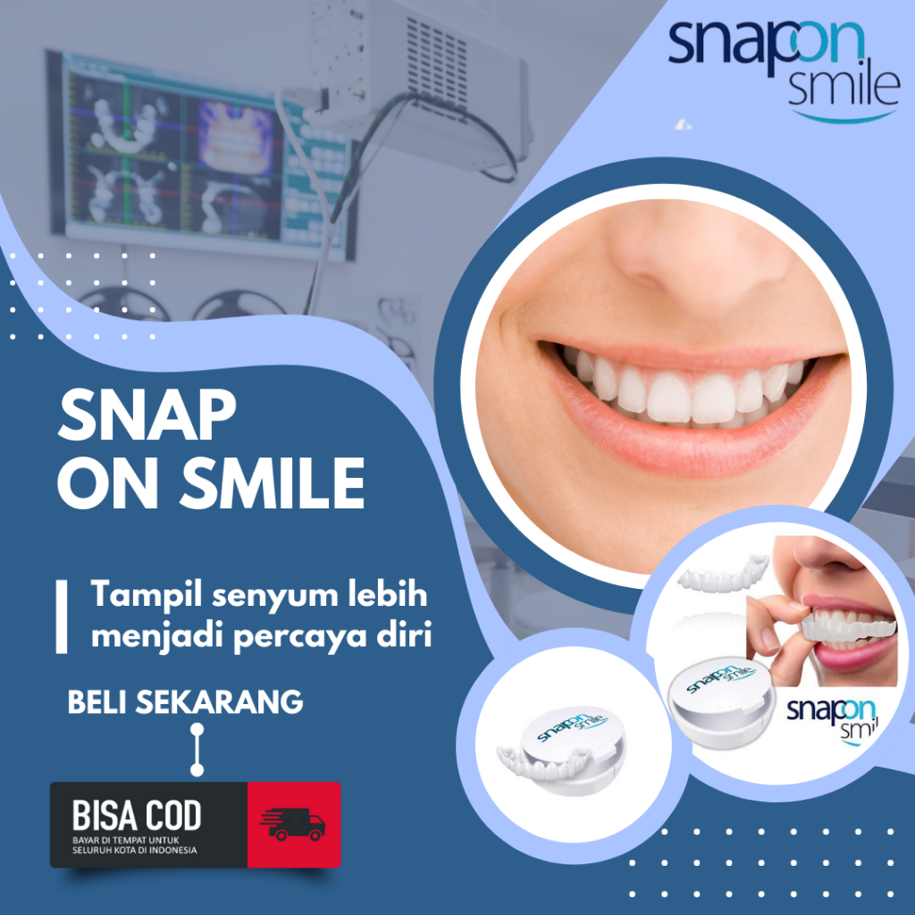 Jual COD Snap On Smile 100 % Original Authentic Gigi Palsu 1 Set Atas ...