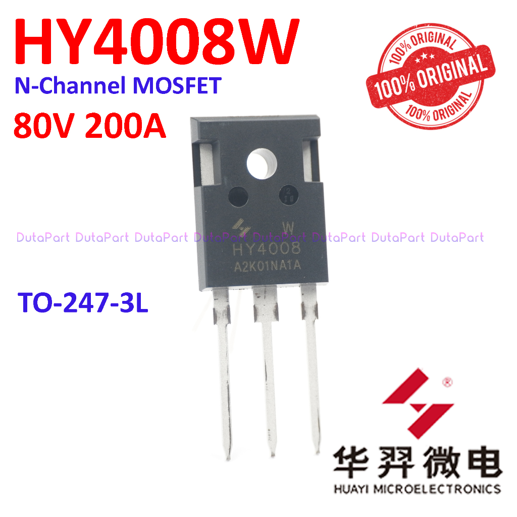 Jual HY4008W HY4008 ORIGINAL HUAYI 80V 200A MOSFET HY 4008 W TO-247 ...