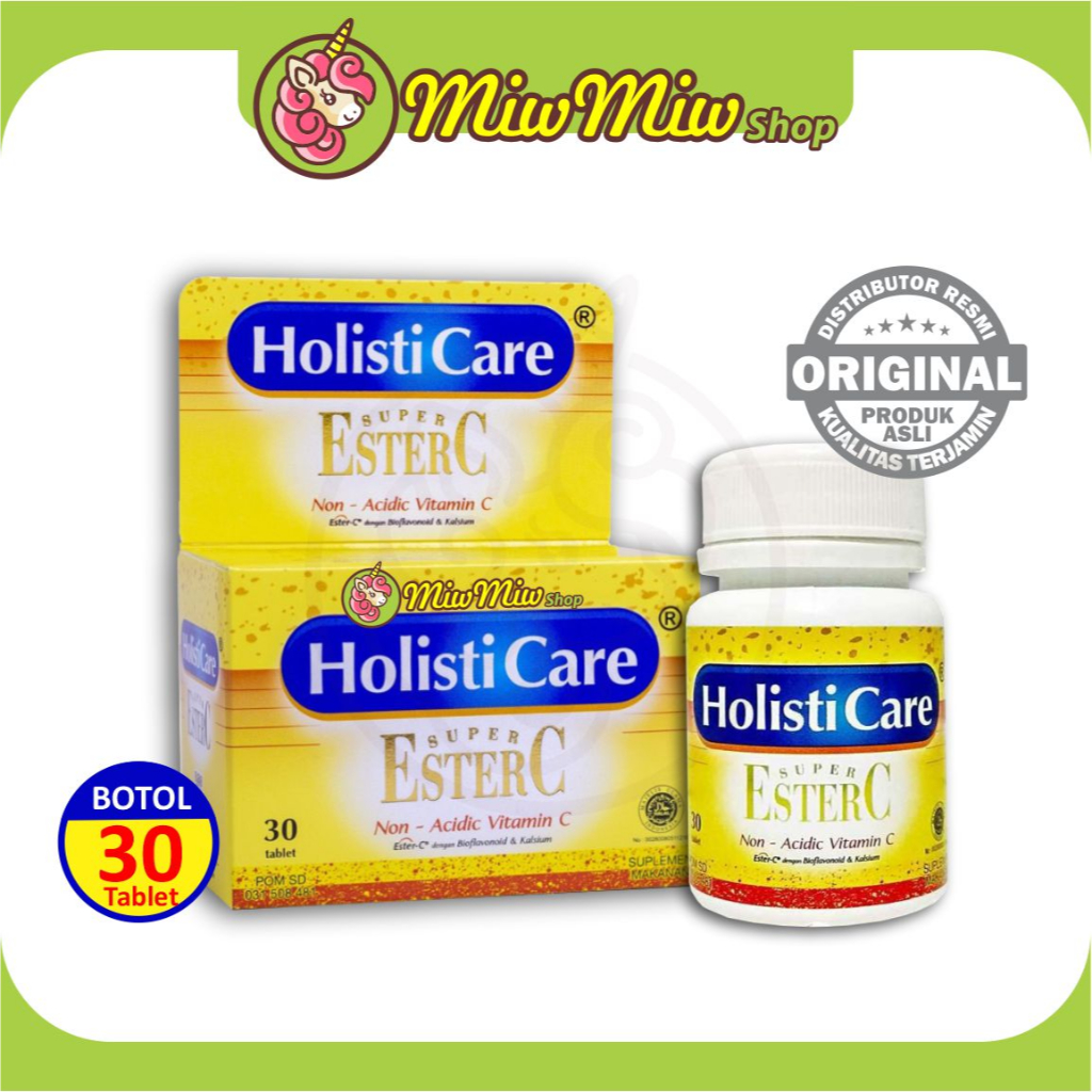 Jual HOLISTICARE Super ESTER C (Botol isi 30 tablet) Vitamin C Aman