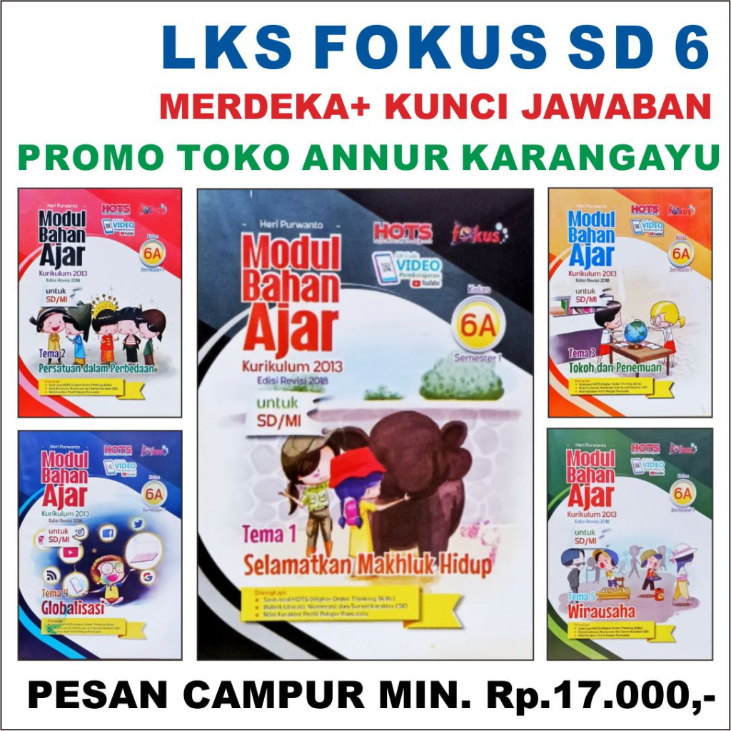 Jual Rujxot Fokus Promo Lks Tematik Sd Kunci Jawaban Kelas Kumer Buku Paket Maestro K