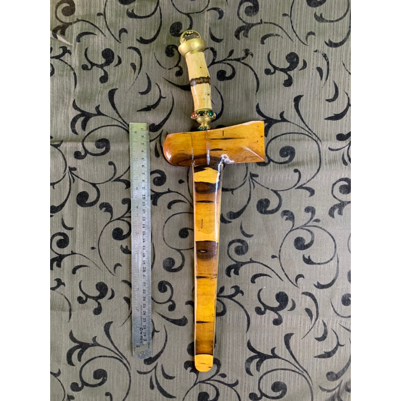 Jual Keris Pamor luk 5 Handle cenangan kendit full kayu Tomoho | Shopee ...