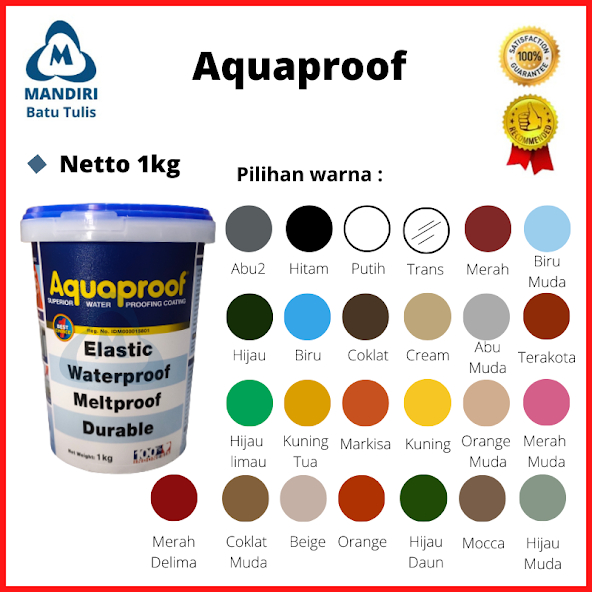 Jual Aquaproof Cat Pelapis Anti Bocor 1kg Aqua Proof Abu Clear Putih Shopee Indonesia 3166