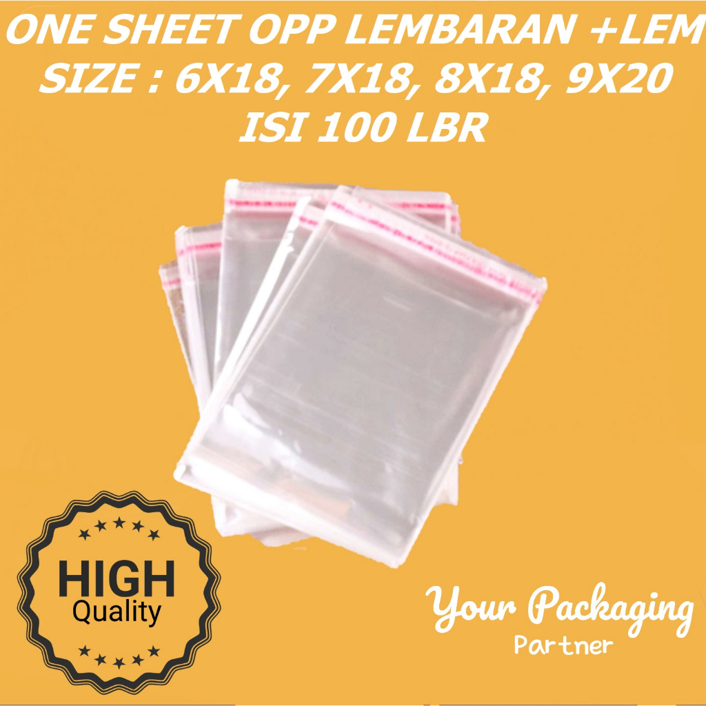 Jual Plastik Opp One Sheet Selapis Selembar Plastik Risoles 6x18 7x18 8x18 9x20 Isi 100 Lembar 0764