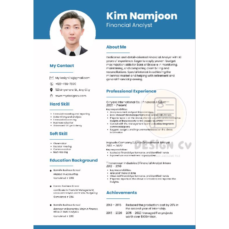 Jual Jasa Pembuatan Cv Curriculum Vitae Desain Cv Free Surat