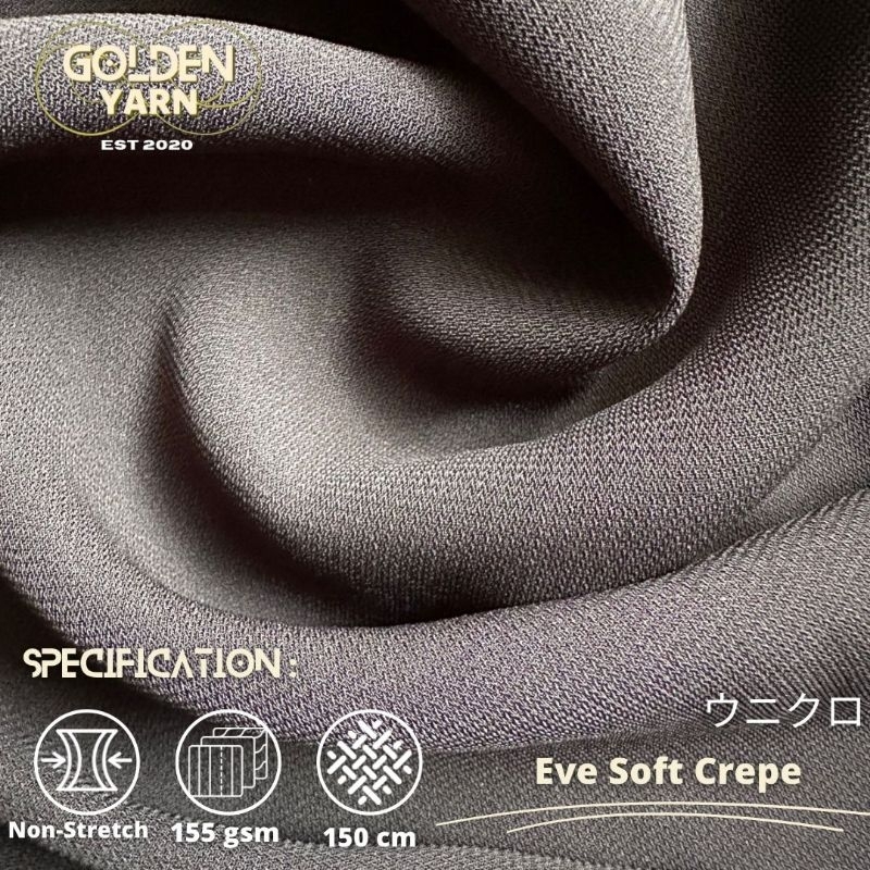 Jual Kain Eve Soft Crepe |Kain Gamis Premium| kain abaya premium Kain ...