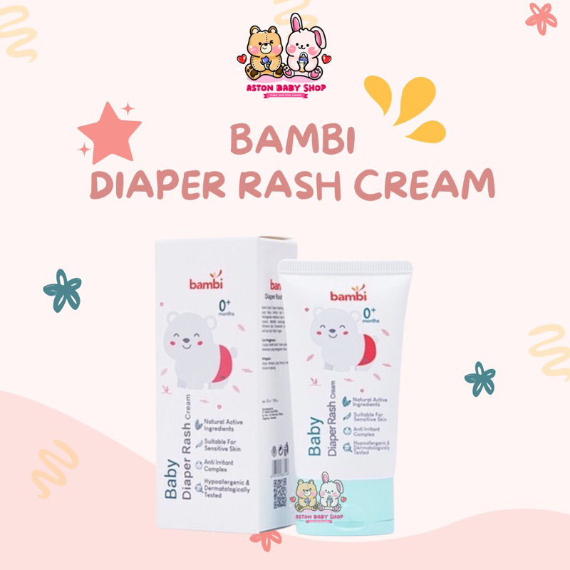 Jual Bambi Diaper Rash Cream 50 ml - Krim Ruam Popok Bayi Aman Untuk