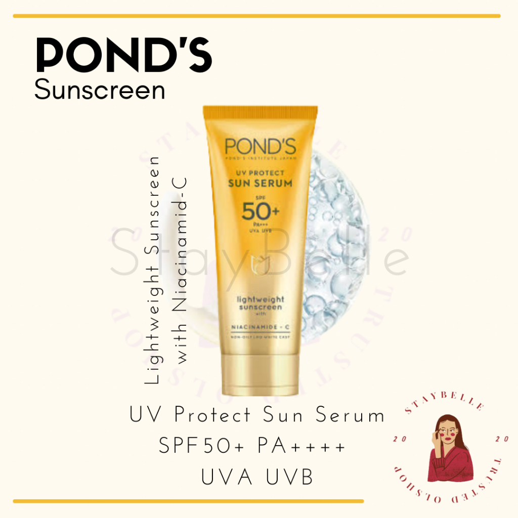 Jual Ponds Uv Protect Sun Serum Spf Pa Uvb Uvb Lightweight Sunscreen With Niacinamid C