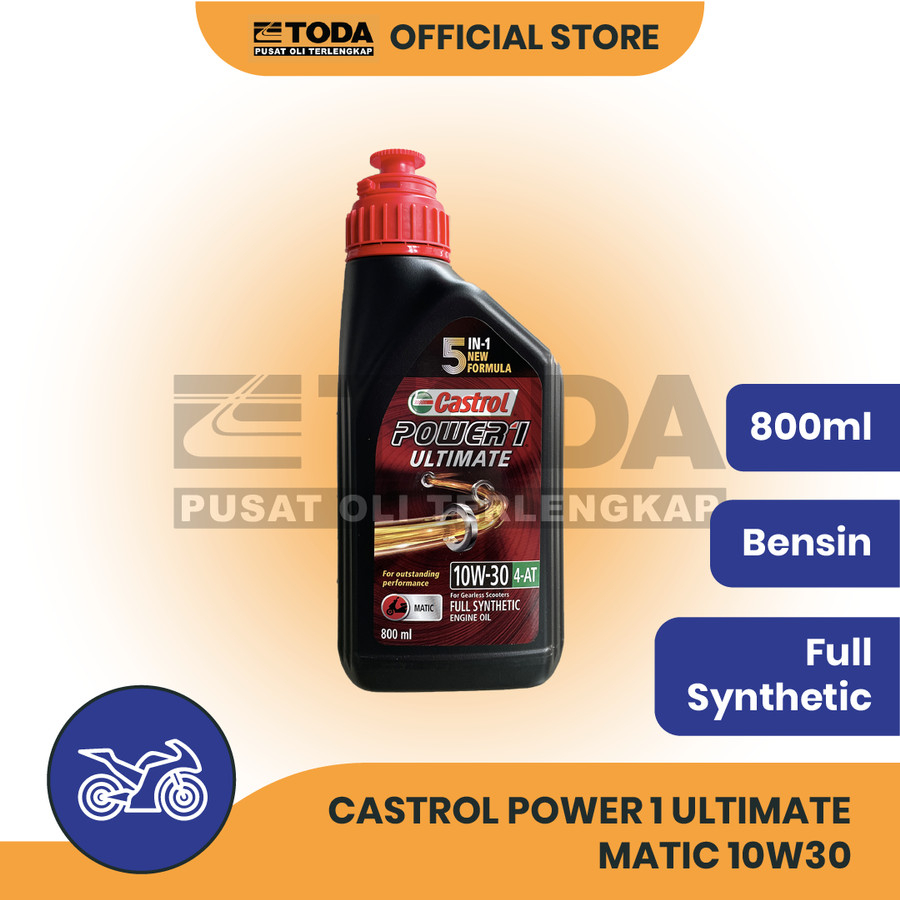 Jual Oli Castrol Power 1 Ultimate Matic 10W30 800ml Original Oli Mesin ...