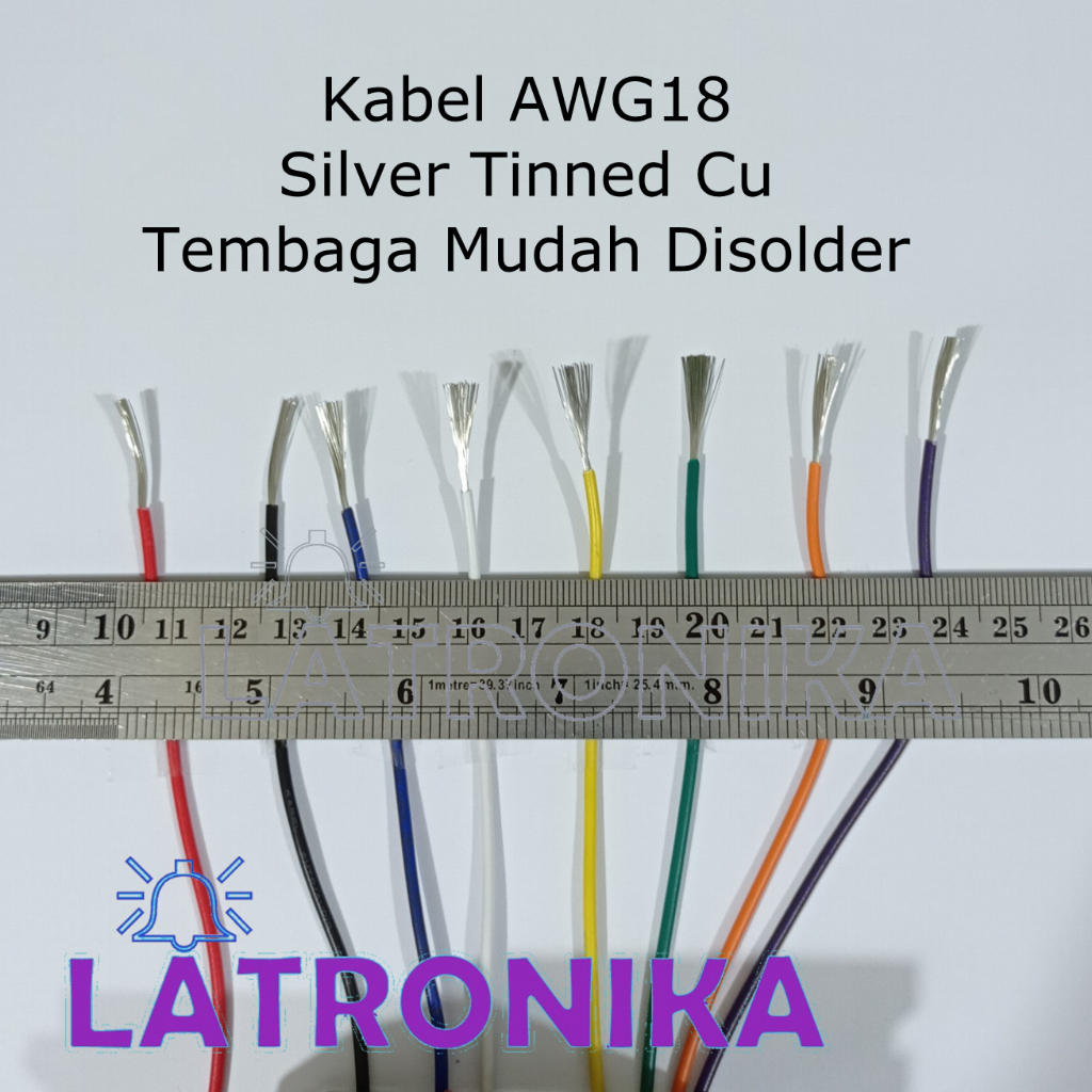 Jual Kabel AWG18 Silver Tinned Cu Tembaga Mudah Disolder Per Meter ...