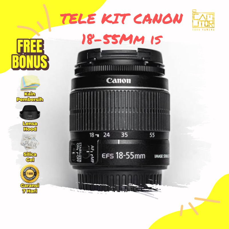 Jual LENSA KIT CANON 18-55 IS NORMAL | Shopee Indonesia