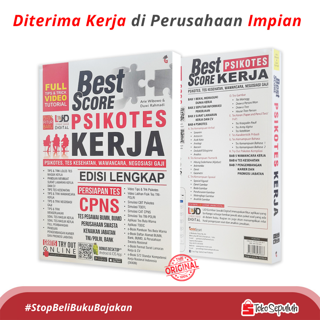 Jual Buku Psikotes Best Score Psikotes Kerja Shopee Indonesia