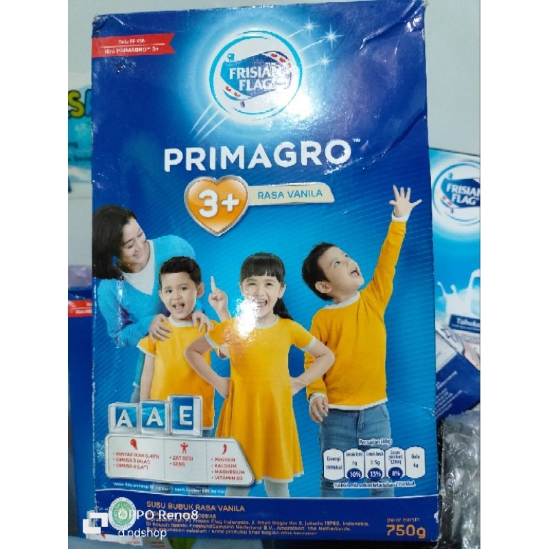 Jual primagro 3+ rasa vanila kemasan 750g | Shopee Indonesia
