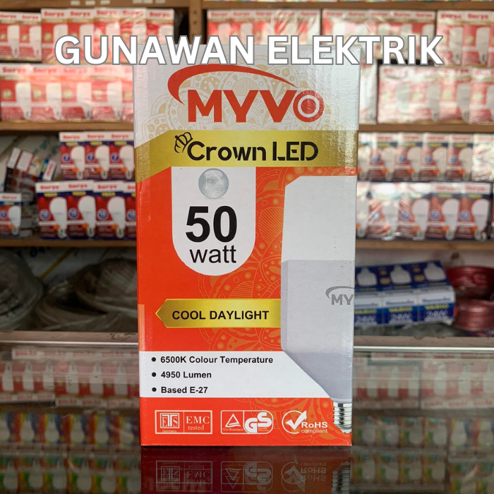 Jual Lampu MYVO CROWN 50 Watt, LED 50W Hemat Energi | Shopee Indonesia
