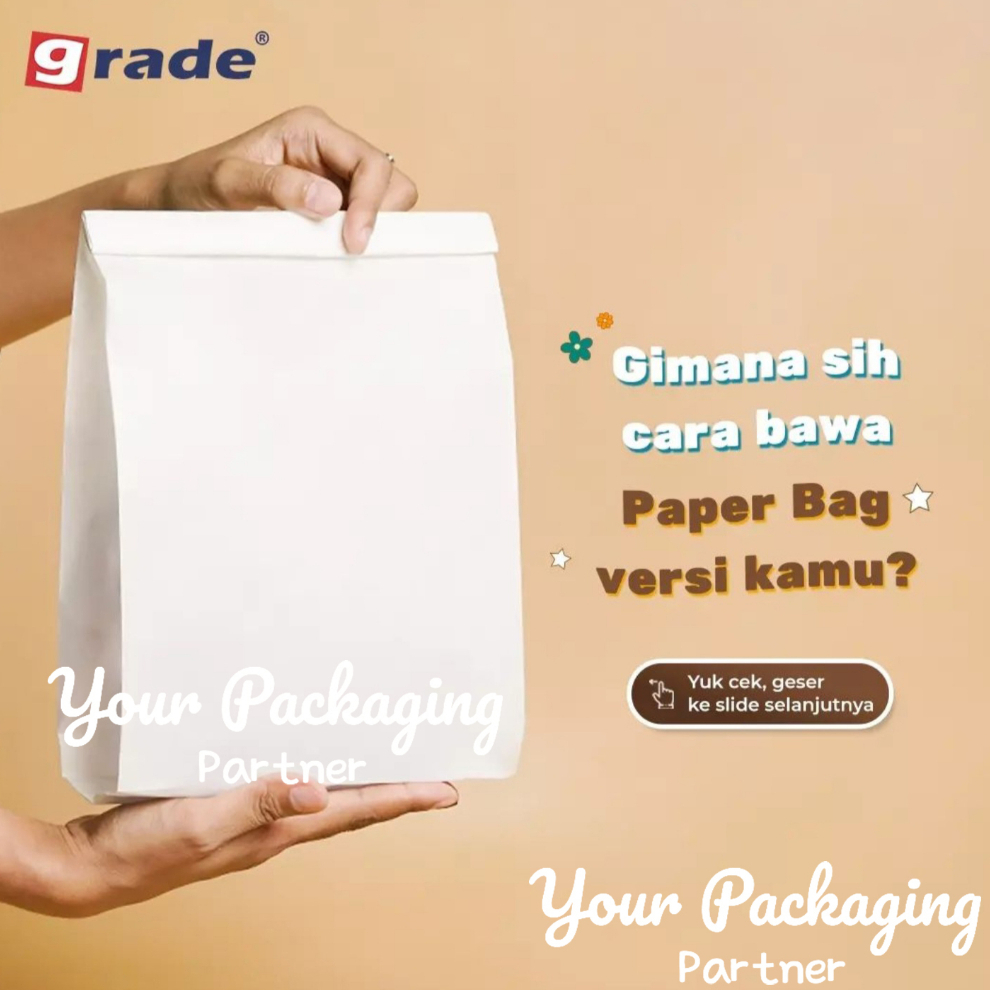 Jual Isi Kemasan Kantong Kertas Paper Bag Grade Kantong Kertas