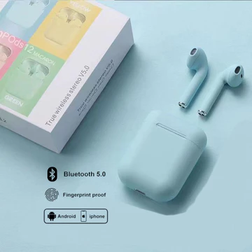 Headset Bluetooth Inpods Wireless I12 Macaron Earphone Tws Bluetooth 5.0 Warna Macaron