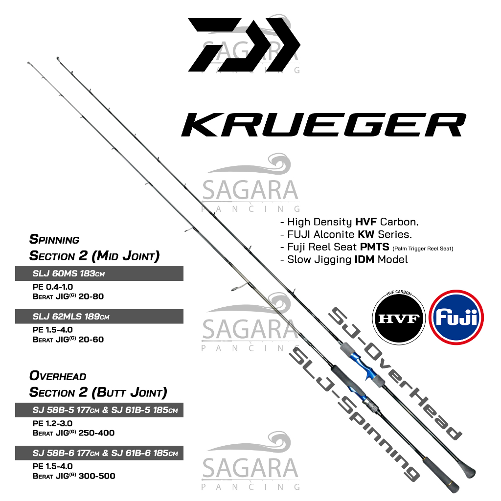 Jual Joran Daiwa Krueger Joran Slow Jigging Rod Jigging Shopee Indonesia