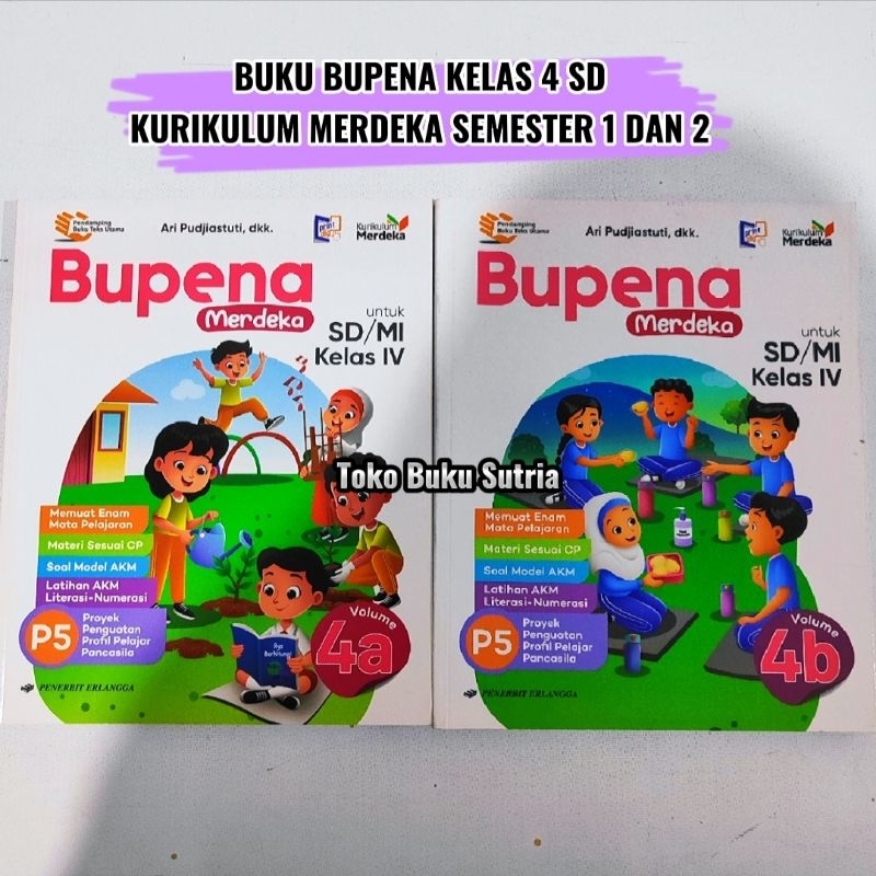 Jual Buku BUPENA 4A Dan 4B Kurikulum Merdeka Penerbit Erlangga Kelas 4 ...