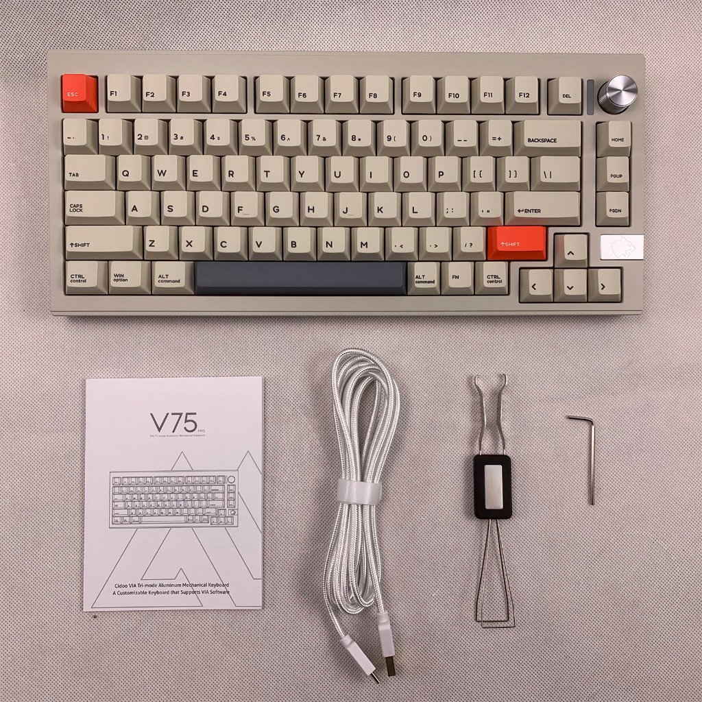 Jual Cidoo V75 Pro Mechanical Keyboard Aluminum CNC Wireless Keyboard
