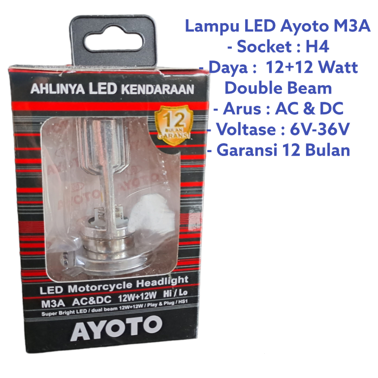 Jual Lampu Utama Led Motor Ayoto M A H Hs Watt Putih Vixion Cbr R Byson Dll Shopee