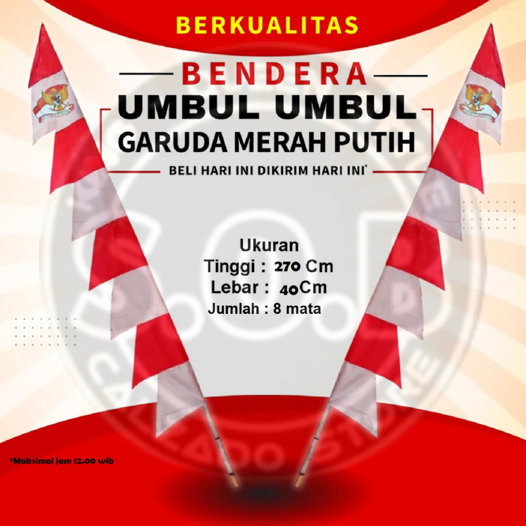 Jual Pcs Bendera Merah Putih Umbul Umbul Garuda Agustusan Mata M Shopee Indonesia