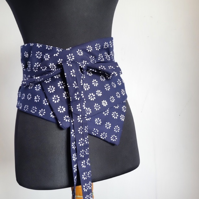 Jual Obi Belt Batik/ Sabuk Batik Biru Dongker | Shopee Indonesia