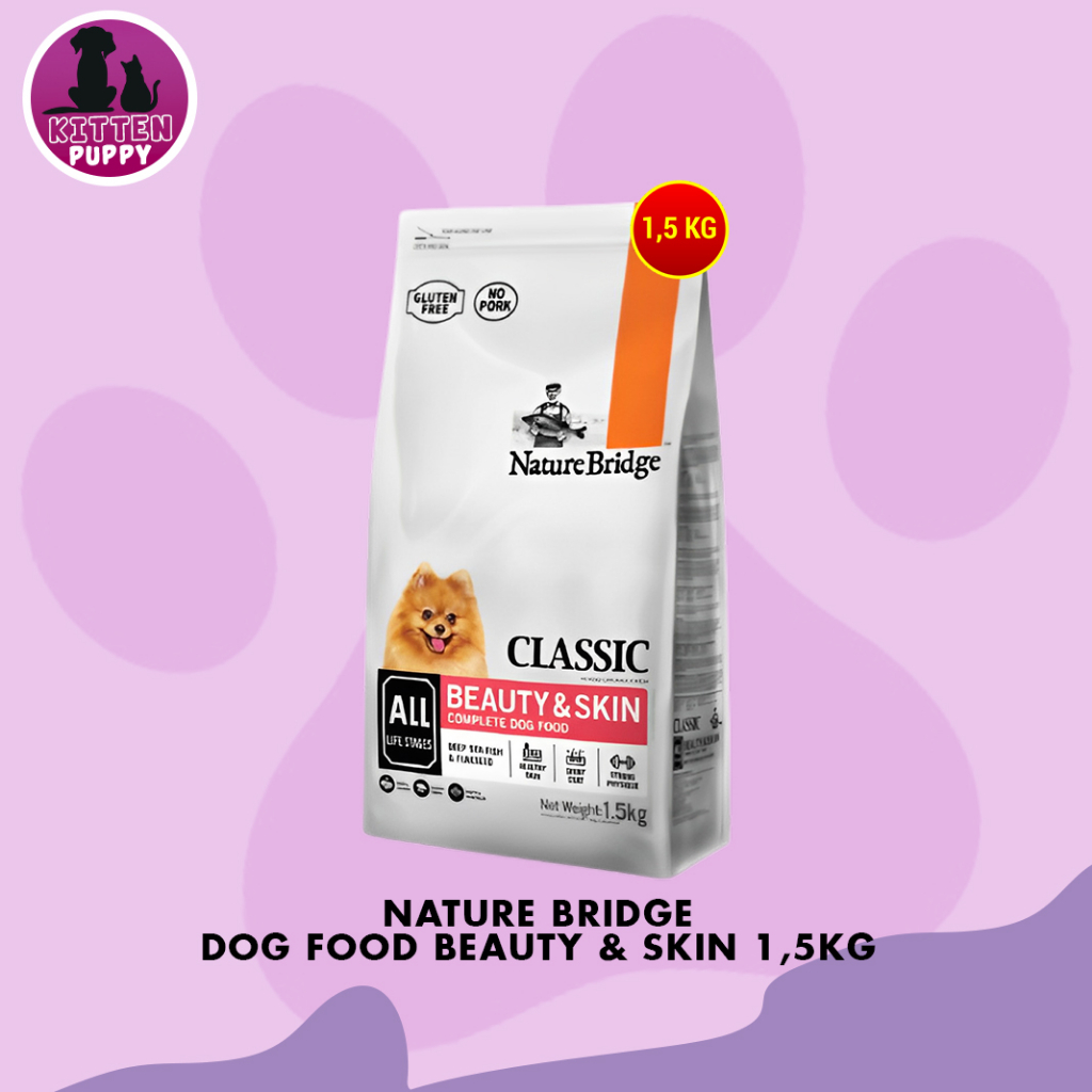 Jual Makanan Anjing Nature Bridge Dog Food Beuaty Skin 1.5 KG Shopee