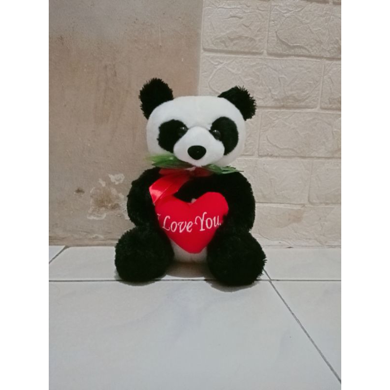 Jual Boneka Panda Love Rumput Ukuran M SNI Tinggi 30cm | Shopee Indonesia