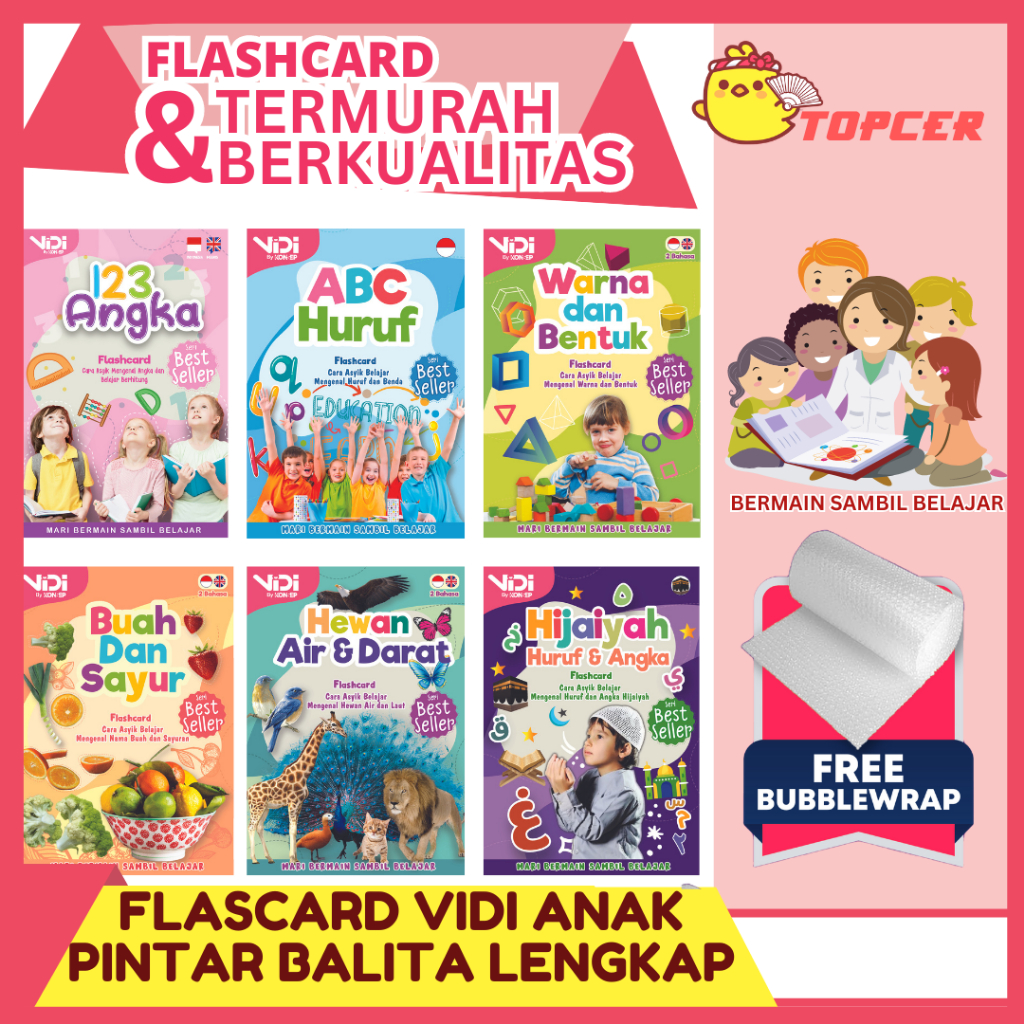 Jual VIDI FLASH CARD KARTU EDUKASI ANAK BELAJAR MENGENAL ANGKA DAN ...