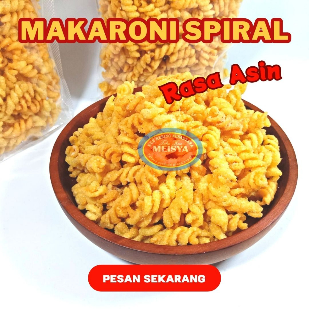 Jual Makaroni Spiral Rasa Asin Dan Pedas 250gr | Shopee Indonesia