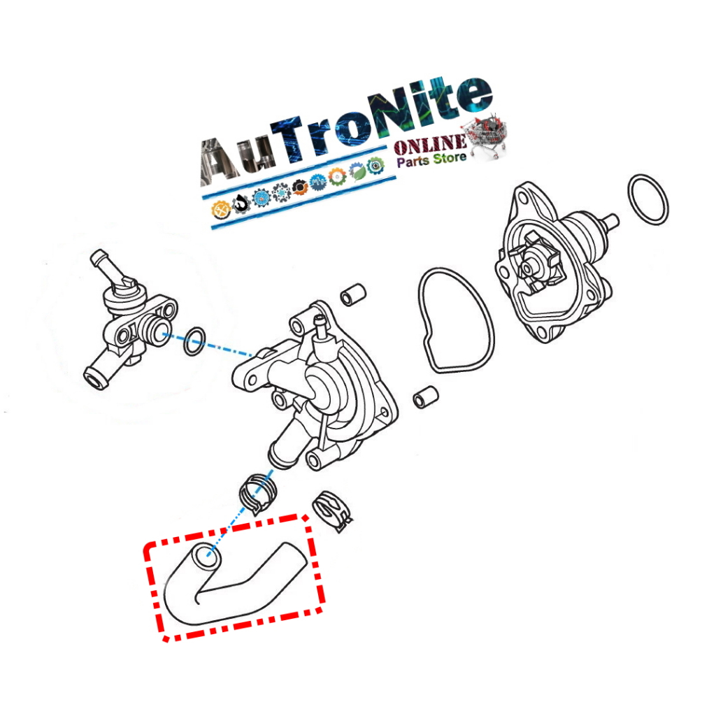 Jual Hose C Water Assy Selang Radiator 1950B-K59-A10 Original Honda Air ...