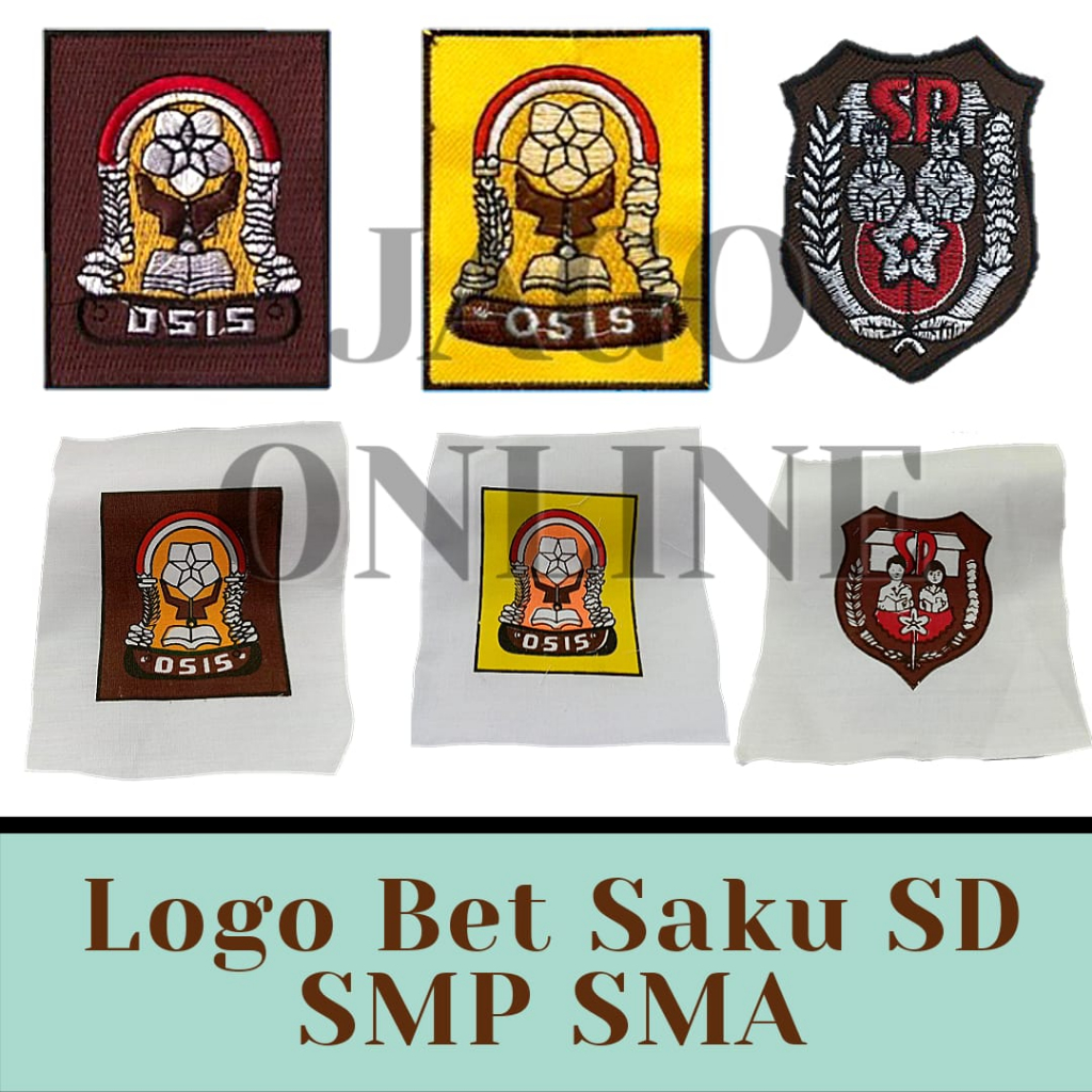 Jual Bet Badge Saku Seragam Logo Osis Sekolah Sd Smp Sma Bordir Sablon