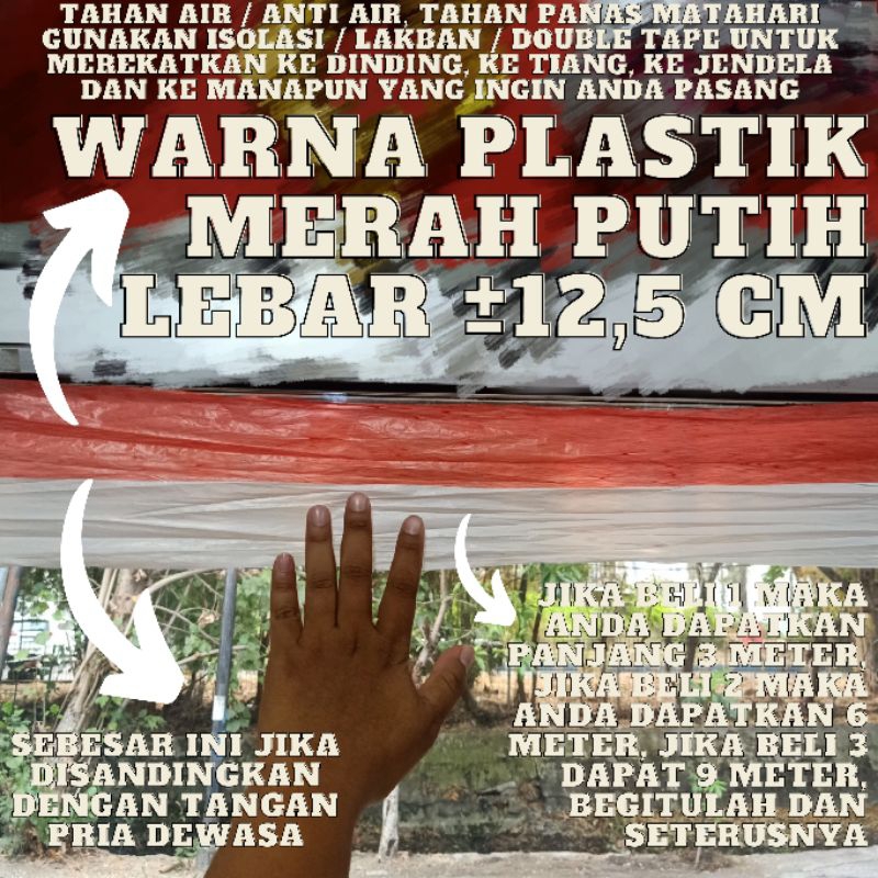 Jual Dirgahayu Bendera isi 100 merah putih bahan Plastik warna Kuda ...