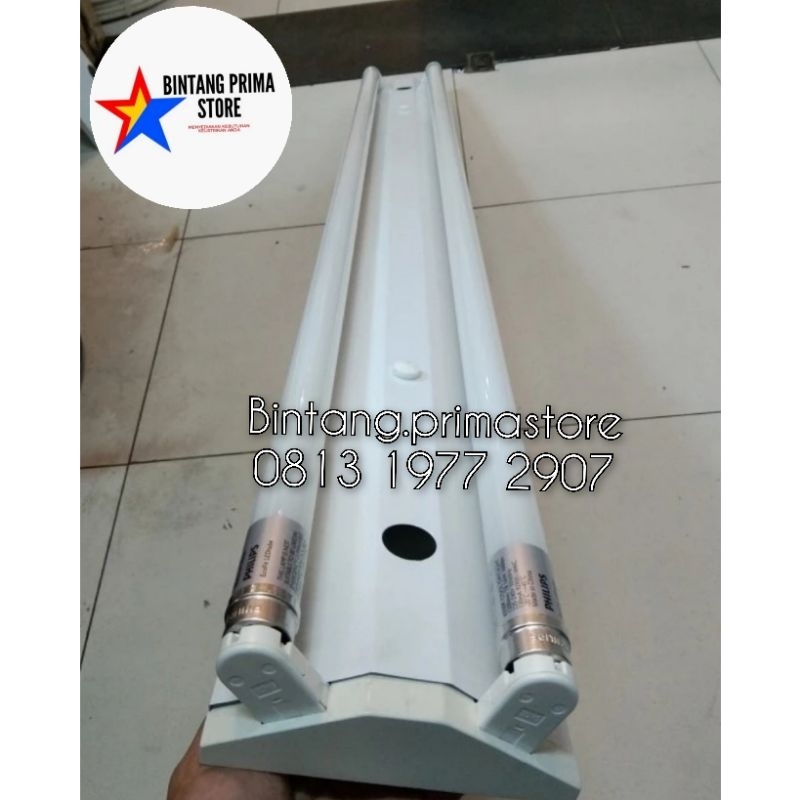 Jual Kap Lampu V Kap V Lampu Tl X Watt Lokal Komplit Lampu Led Shopee Indonesia