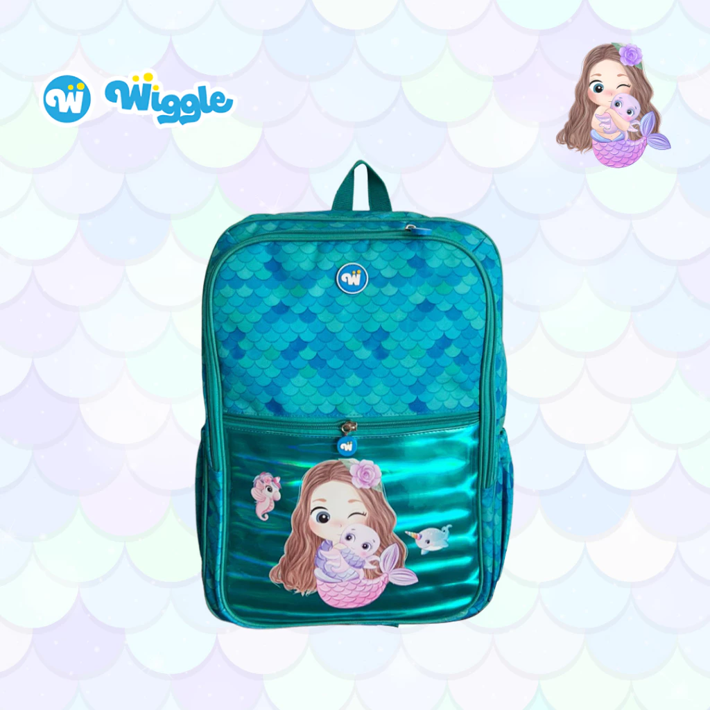 Tas Sekolah Ransel Anak Perempuan Wiggle Mermaid Backpack