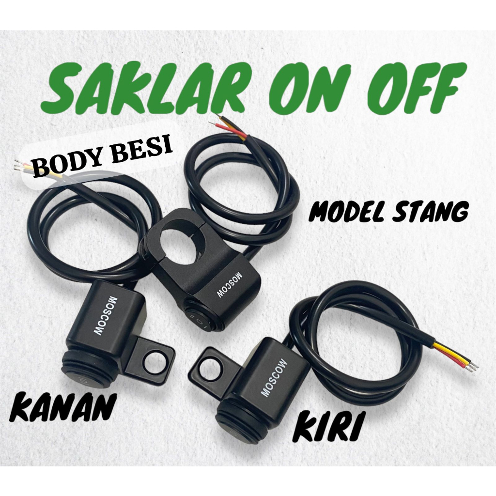 Jual SAKLAR LAMPU ON OFF LED HIGH LOW STANG SPION KANAN KIRI TOMBOL ...