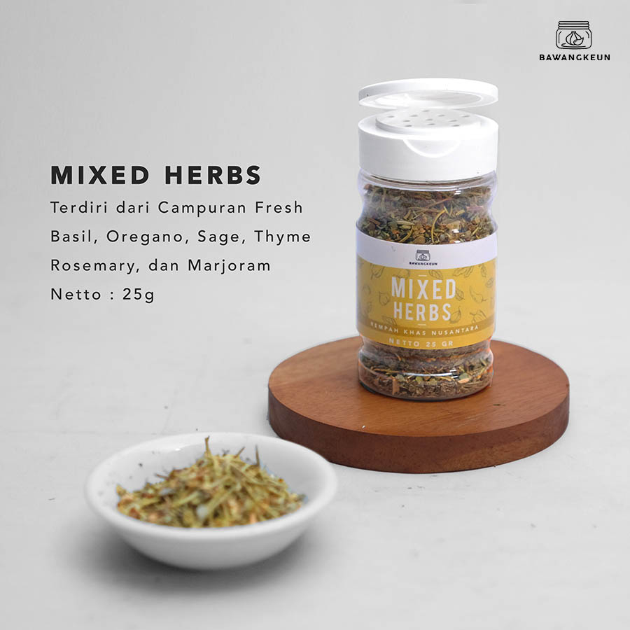 Jual Italian Mix Herbs Seasoning 25gr by Bawangkeun Rempah Bubuk Bumbu