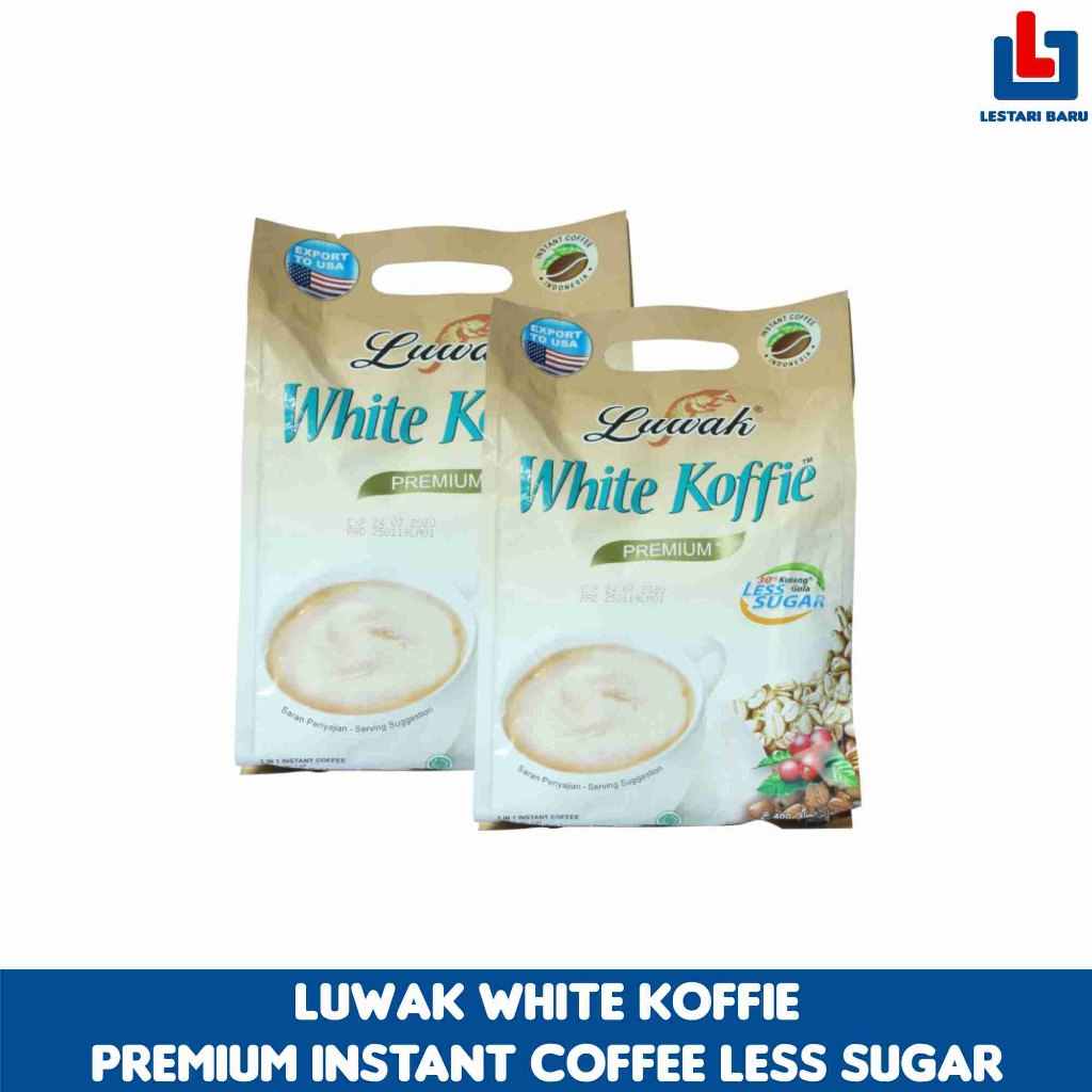 Jual Luwak White Koffie Premium Instant Coffee Less Sugar Shopee