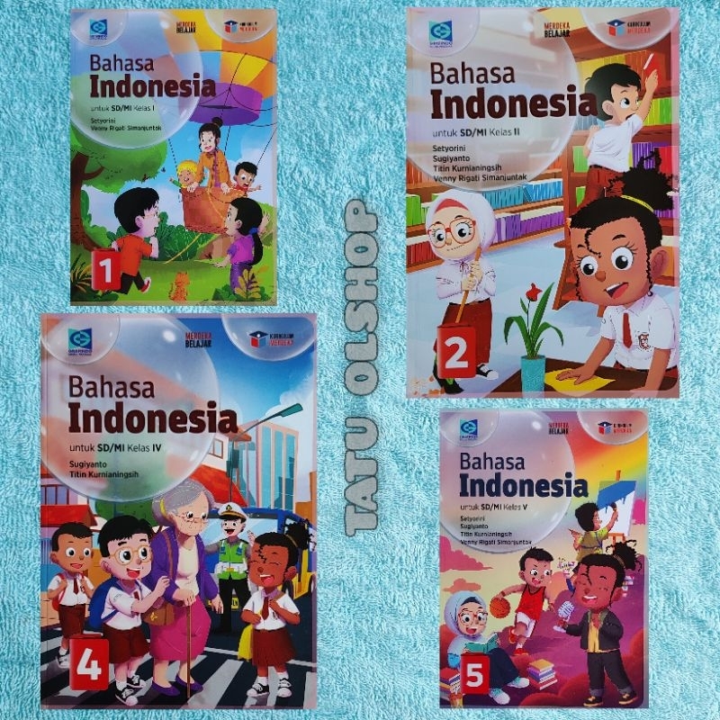 Jual Buku Kurikulum Merdeka Bahasa Indonesia SD Kelas 1 2 4 5 Original ...