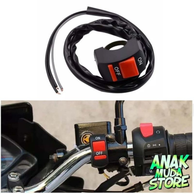 Jual SAKLAR SWITCH TOMBOL TANG MOTOR ON OFF LAMPU LED MOTOR UNIVERSAL ...