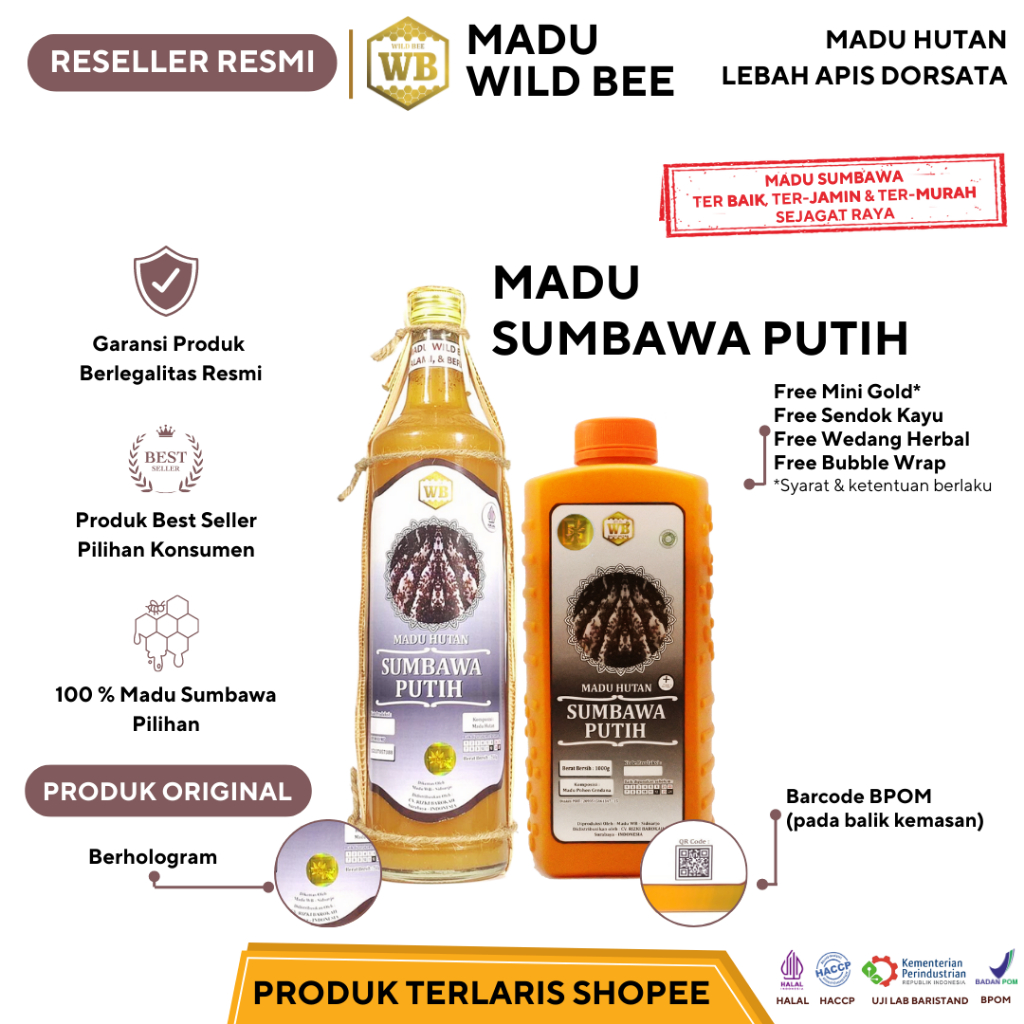 Jual Madu Hutan Sumbawa Putih - Madu Lebah Apis Dorsata / Madu Wild Bee ...